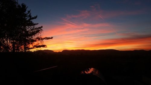 Sonnenuntergang Bergpanorama